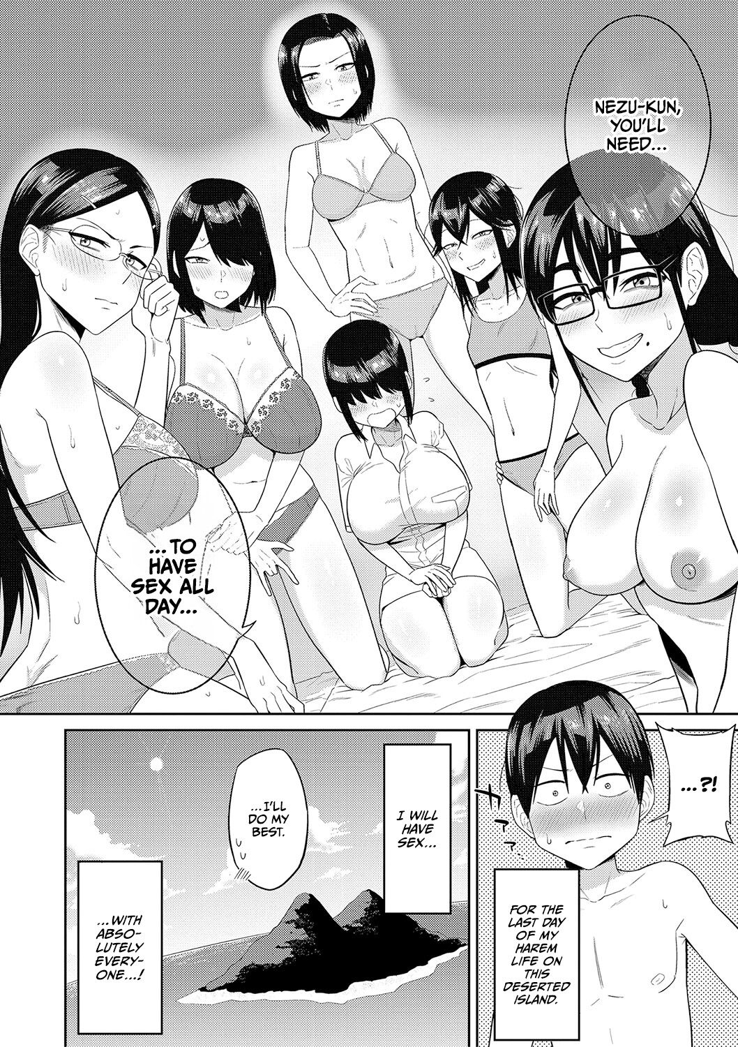 Hentai Manga Comic-Harem life on a deserted island with dirty girls who are curious about sex-Read-76